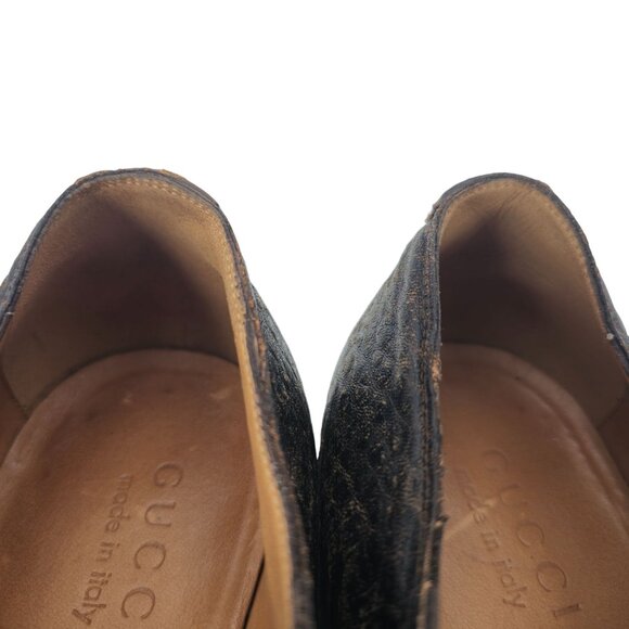 Italy Gucci Men size 8 US 7.5UK Designer Distressed Monk Strap Dress Shoe Loafer - Picture 9 of 12
